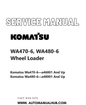 Komatsu WA470-6, WA480-6 Wheel Loader Service And Repair Manual SN A46001 and up, A48001 and up PDF