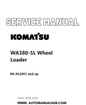 Komatsu WA380-5L Wheel Loader Service And Repair Manual SN A52001 and up PDF