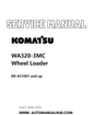Komatsu WA320-3MC Wheel Loader Service And Repair Manual SN A31001 and up PDF