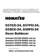 Komatsu D37EXi-24, D37PXi-24, D39EXi-24, D39PXi-24 Dozer Bulldozer Service And Repair Manual - PDF