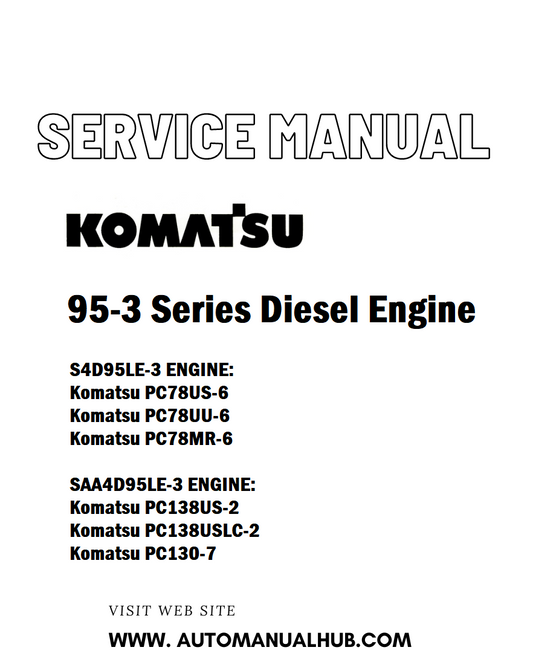 Komatsu 95-3 Series Diesel Engine Service And Repair Manual - PDF