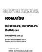 Komatsu D61EXi-24, D61PXi-24 Bulldozer Service And Repair Manual SN B60001 and up - PDF