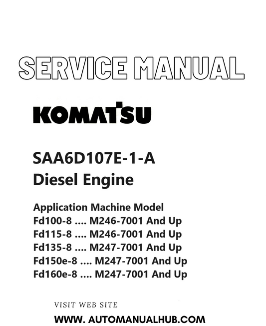 Komatsu SAA6D107E-1-A Diesel Engine Service And Repair Manual (6D107E-BE1) PDF