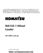 Komatsu WA150-1 Wheel Loader Service And Repair Manual SN 10001 and up PDF