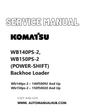 Komatsu WB140PS-2, WB150PS-2 (POWER-SHIFT) Backhoe Loader Service And Repair Manual SN 140F50092 and up, 150F50020 and up PDF