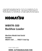 Komatsu WB97R-5E0 Backhoe Loader Service And Repair Manual SN F80211 and up PDF