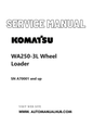Komatsu WA250-3L Wheel Loader Service And Repair Manual SN A70001 and up PDF