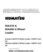 Komatsu WA470-6, WA480-6 Wheel Loader Service And Repair Manual SN H50051 and upH60051 and up PDF