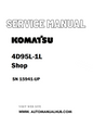 Komatsu 4D95L-1L Shop Service And Repair Manual SN 15941-UP - PDF