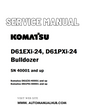 Komatsu D61EXi-24, D61PXi-24 Bulldozer Service And Repair Manual SN 40001 and up - PDF