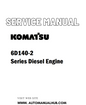 Komatsu 6D140-2 Series Diesel Engine Service And Repair Manual - PDF