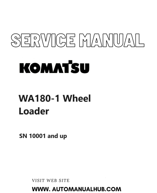 Komatsu WA180-1 Wheel Loader Service And Repair Manual SN 10001 and up PDF