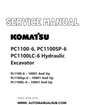 Komatsu PC1100-6, PC1100SP-6 PC1100LC-6 Hydraulic Excavator Service And Repair Manual SN 10001 and up PDF