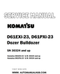 Komatsu D61EXi-23, D61PXi-23 Dozer Bulldozer Service And Repair Manual SN 30324 and up - PDF