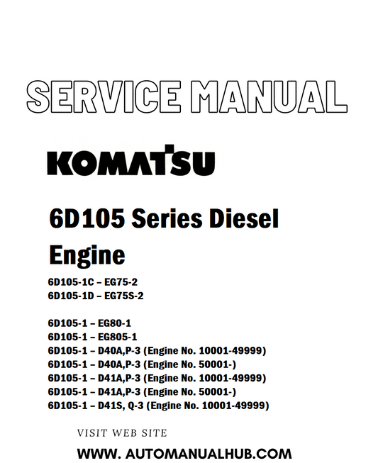 Komatsu 6D105 Series Diesel Engine Service And Repair Manual - PDF