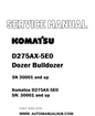 Komatsu D275AX-5E0 Dozer Bulldozer Service And Repair Manual SN 30001 and up - PDF