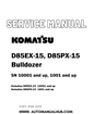 Komatsu D85EX-15, D85PX-15 Bulldozer Service And Repair Manual SN 10001 and up, 1001 and up - PDF
