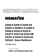 Komatsu D20A-6 D20P-6 D20P-6A D20PL-6 D20PLL-6 D20S-6 D20Q-6 D21A-6 D21E-6 D21P-6 D21P-6A D21P-6B D21PL-6 D21S-6 D21S-6A D21Q-6  Dozer Bulldozer Service And Repair Manual - PDF