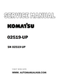 Komatsu 02519-UP Service And Repair Manual SN 02519-UP - PDF