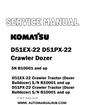 Komatsu D51EX-22 D51PX-22 Crawler Dozer Service And Repair Manual SN B10001 and up - PDF