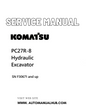 Komatsu PC27R-8 Hydraulic Excavator Service And Repair Manual SN F30671 and up PDF