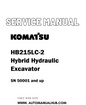 Komatsu HB215LC-2 Hybrid Hydraulic Excavator Service And Repair Manual SN 50001 and up - PDF