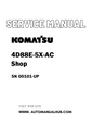 Komatsu 4D88E-5X-AC Shop Service And Repair Manual SN 00101-UP - PDF