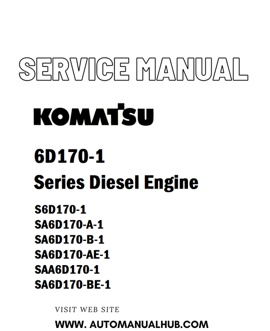 Komatsu 6D170-1 Series Diesel Engine Service And Repair Manual - PDF