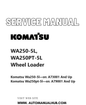 Komatsu WA250-5L, WA250PT-5L Wheel Loader Service And Repair Manual SN A73001 and up, A79001 and up PDF