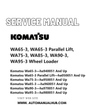 Komatsu WA65-3, WA65-3 Parallel Lift, WA75-3, WA85-3, WA90-3, WA95-3 Wheel Loader Service And Repair Manual PDF