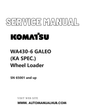 Komatsu WA430-6 GALEO (KA SPEC.) Wheel Loader Service And Repair Manual SN 65001 and up PDF