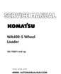 Komatsu WA400-5 Wheel Loader Service And Repair Manual SN 70001 and up PDF