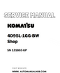 Komatsu 4D95L-1GG-BW Shop Service And Repair Manual SN 131803-UP - PDF
