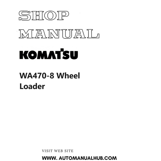 Komatsu WA470-8 Wheel Loader Shop Manual VENBM49500 (DEU_H55051 Up) PDF