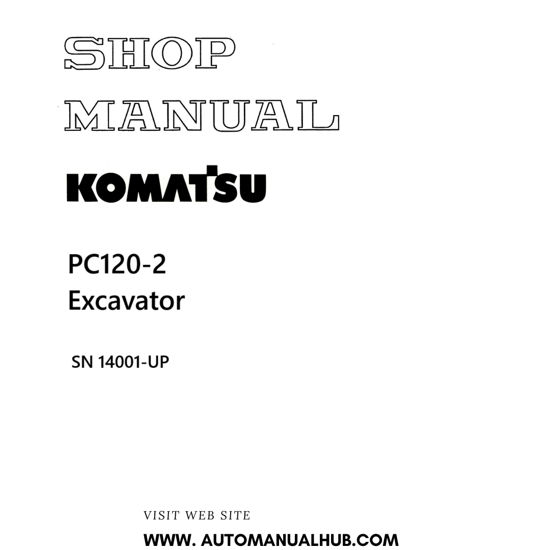 Komatsu PC120-2 Excavator Shop Manual SN 14001-UP PDF