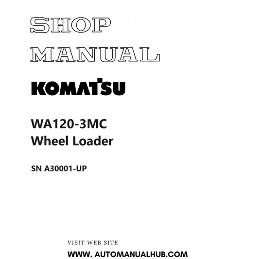 Komatsu WA120-3MC Wheel Loader Shop Manual SN A30001-UP PDF