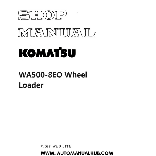 Komatsu WA500-8EO Wheel Loader Shop Manual PDF
