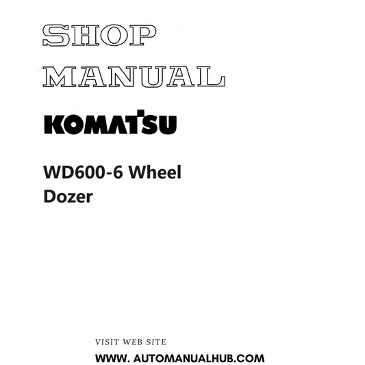 Komatsu WD600-6 Wheel Dozer Shop Manual PDF