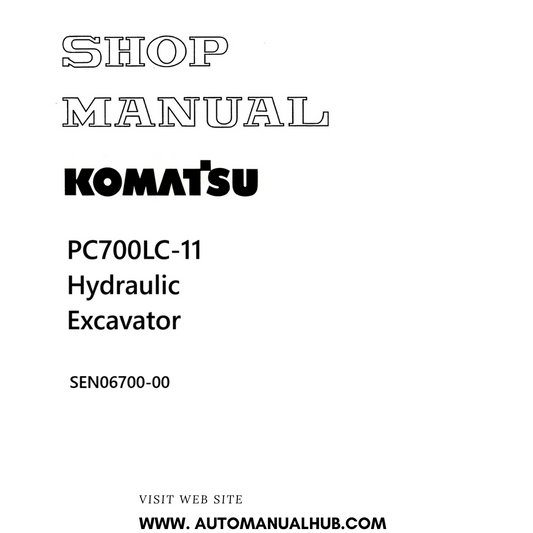 Komatsu PC700LC-11 Hydraulic Excavator Shop Manual SEN06700-00 PDF