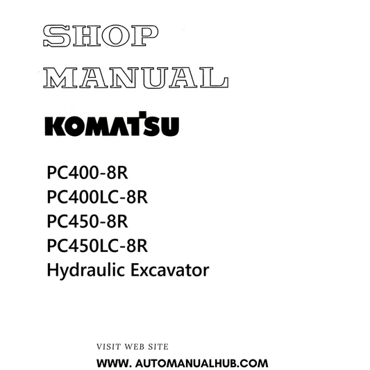 Komatsu PC400-8R, PC400LC-8R, PC450-8R, PC450LC-8R Hydraulic Excavator Shop Manual PDF