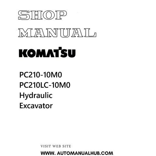Komatsu PC210-10M0, PC210LC-10M0 Hydraulic Excavator Shop Manual PDF
