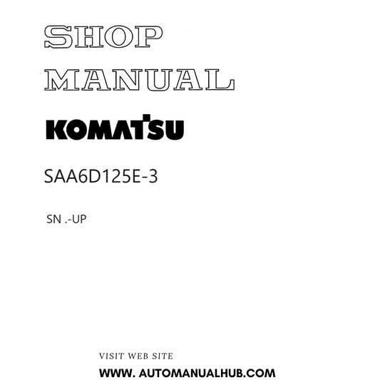 Komatsu SAA6D125E-3 Shop Manual SN .-UP PDF