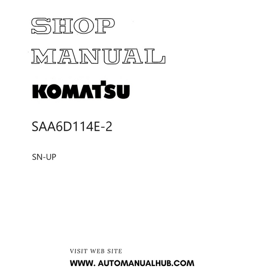 Komatsu SAA6D114E-2 Shop Manual SN-UP PDF