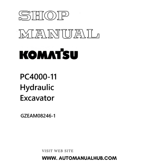 Komatsu PC4000-11 Hydraulic Excavator Shop Manual GZEAM08246-1 PDF
