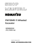 Komatsu PW118MR-11 Wheeled Excavator Shop Manual WENBM00160 (ITA_F30003 Up) PDF