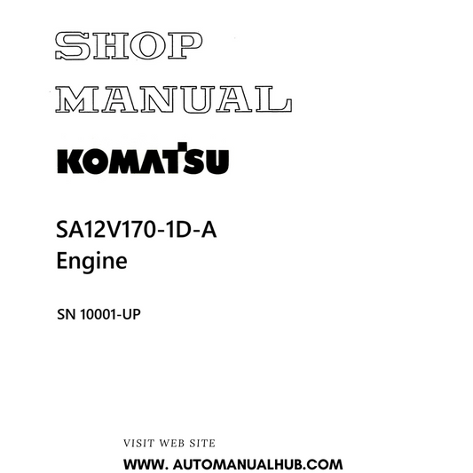 Komatsu SA12V170-1D-A Engine Shop Manual SN 10001-UP PDF 