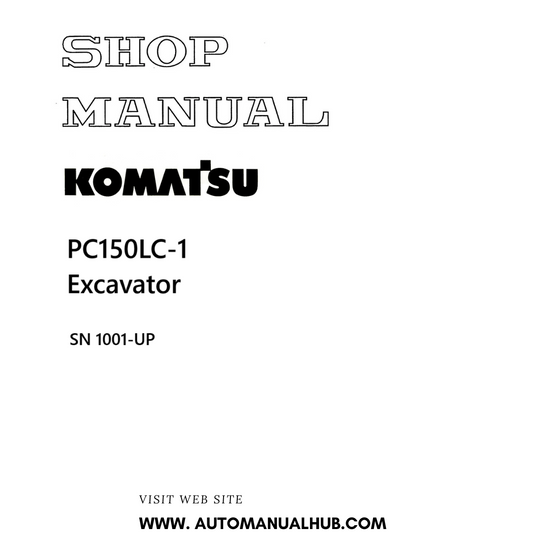 Komatsu PC150LC-1 Excavator Shop Manual SN 1001-UP PDF