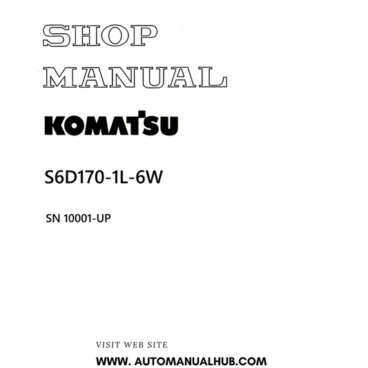 Komatsu S6D170-1L-6W Shop Manual SN 10001-UP PDF