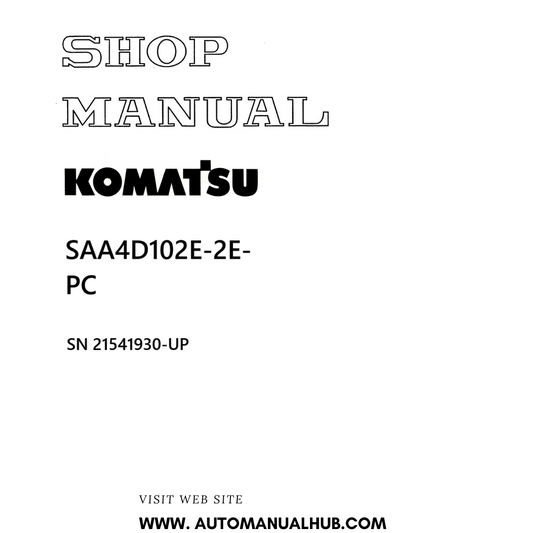 Komatsu SAA4D102E-2E-PC Shop Manual SN 21541930-UP PDF 
