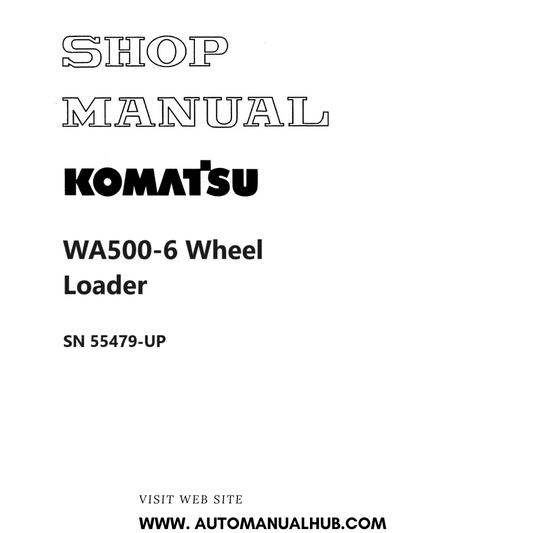 Komatsu WA500-6 Wheel Loader Shop Manual SN 55479-UP PDF 